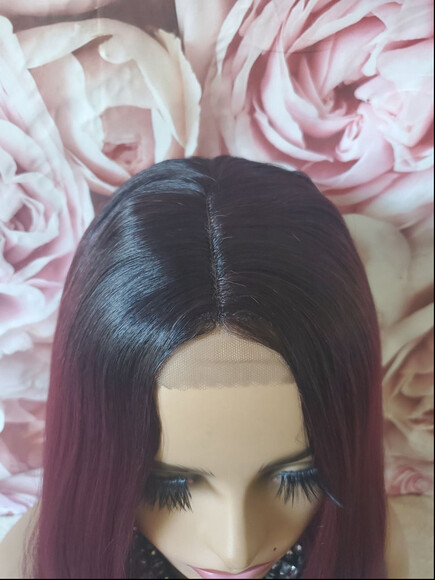 Long straight lace part wig main image 4